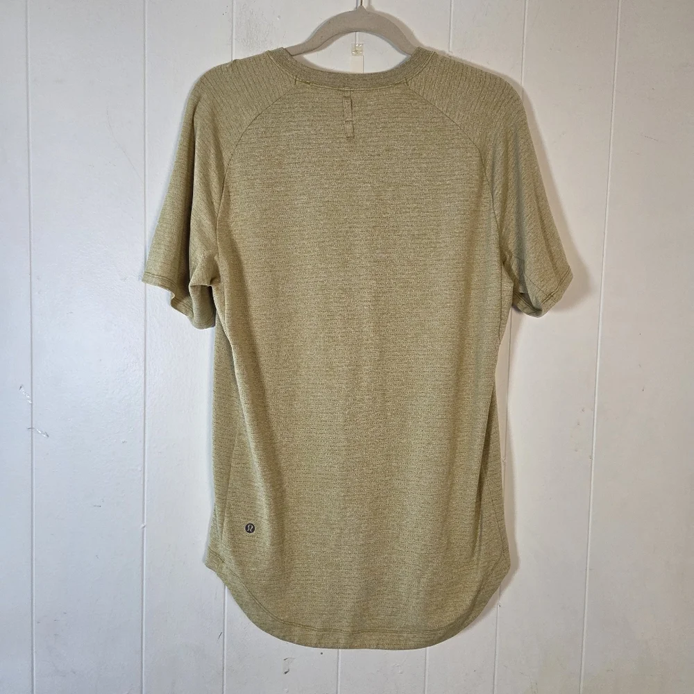 Lululemon Mens Drysense Training Tee Medium Heathered Bronze Green Medium - Picture 4 of 15